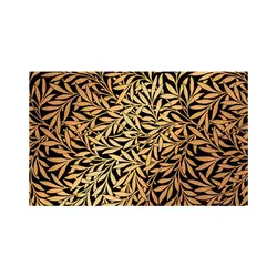 پادری طرح گل مدل برگ های طلایی