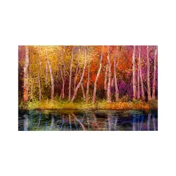 پادری طرح گل مدل پاییز زیبای دریاچه