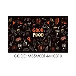 پادری آشپزخانه مدل گرافیکی غذای خوب