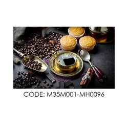 پادری آشپزخانه مدل دانه های قهوه و کیک