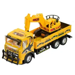 ماشین بازی مدل کامیون حمل بیل مکانیکی