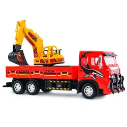 ماشین بازی مدل کامیون حمل بیل مکانیکی