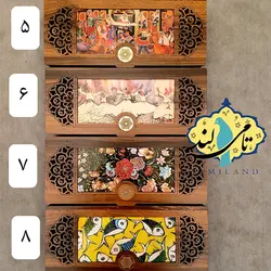 جعبه تنقلات چوبی سه خانه ی گلشن