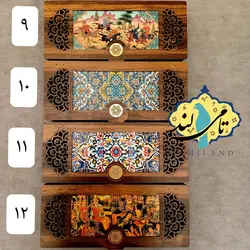 جعبه تنقلات چوبی سه خانه ی گلشن