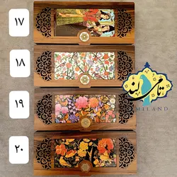 جعبه تنقلات چوبی سه خانه ی گلشن