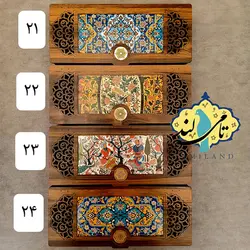 جعبه تنقلات چوبی سه خانه ی گلشن