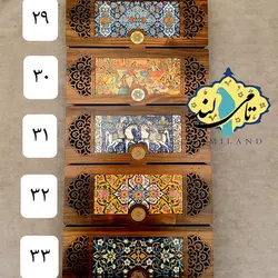 جعبه تنقلات چوبی سه خانه ی گلشن