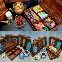 جعبه تنقلات چوبی 5 خانه ی ققنوس