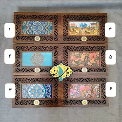 جعبه تنقلات چوبی 5 خانه ی ققنوس