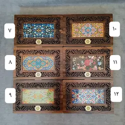 جعبه تنقلات چوبی 5 خانه ی ققنوس