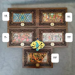 جعبه تنقلات چوبی 5 خانه ی ققنوس