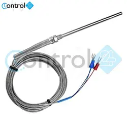 سنسور دما JUMO PT100 10CM مهره دار شیلد دار طول غلاف ۱۰ سانت