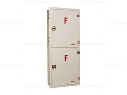 جعبه آتش نشانی دو قلوی عمودی توکار با قرقره و شیلنگ آریا کوپلینگ