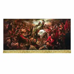 پرچم مخمل نقاشی شهادت امام حسین (ع)