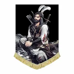 کتیبه مخمل تمثال حضرت عباس (ع)
