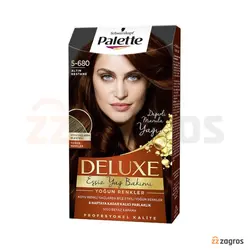 کیت رنگ مو شاه بلوط طلایی پلت Deluxe مدل Yogun Renkler شماره 5.680