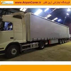 پارچه برزنت کانتینری یک رو ضد آب رنگ طوسی عرض 2 متر درجه یک