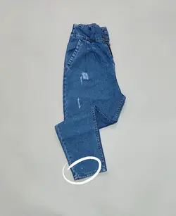 شلوار مام استایل مدل کمرگنی(مشکل خیاطی)