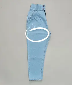 شلوار مام استایل مدل کمرگنی(مشکل خیاطی)