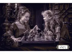 نخ و نقشه تابلو فرش شطرنج مادر و دختر – کد NC6385
