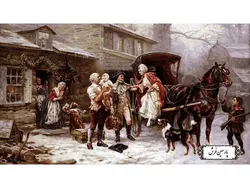 نخ و نقشه تابلو فرش استقبال از مهمانان کریسمس – کد NF2256