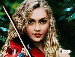 تابلو فرش دستباف تبریز طرح دختر ویولن زن – کد TC6302