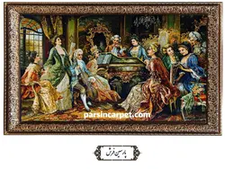 تابلو فرش دستباف تبریز طرح پیانو زن – کد TF2107