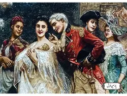 تابلو فرش تبریز طرح تولد نوزاد – کد TF2104