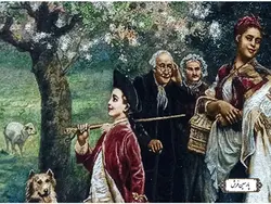 تابلو فرش تبریز طرح تولد نوزاد – کد TF2104