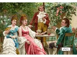 نخ و نقشه تابلو فرش دستباف سایه بان عشق – کد NF2220