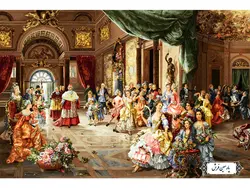 نخ و نقشه تابلو فرش عروسی پاپ جدید – کد NF2202