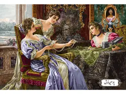 سفارش نخ و نقشه تابلو فرش فروشنده جواهر – کد NF2137