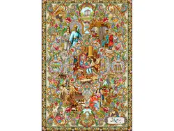 خرید نخ و نقشه تابلو فرش طرح سلاطین ایران – کد NP4912