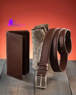 ست کیف و کمربند چرم - فروشگاه اینترنتی رابین لند | قیمت خرید کادو-هدیه-دخترانه-برای همسر-دختر-پسر-ولنتاین-سازمانی