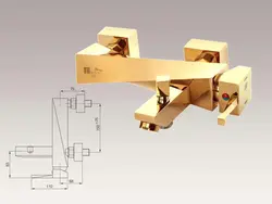 شیر حمام ریسکو مدل اسکرو طلایی خش دار