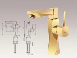 شیر روشویی ریسکو مدل اسکرو طلایی خش دار