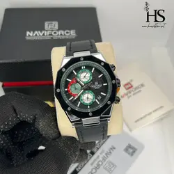 ساعت مچی عقربه‌ای مردانه نیوی فورس مدل کرنوگراف تقویم دار مدل Naviforce NF8028