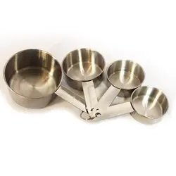 پیمانه اندازه گیری استیل 4 عددی - خرید پیمانه اندازه گیری استیل 4 عددی - فروشگاه ایران کوک