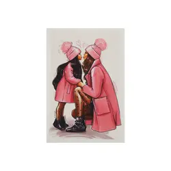 چاپ خوراکی مادر دختر صورتی کلاه دار، سریع ترین زمان ارسال، فروشگاه ایران کوک