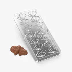 قالب پلی کربنات دو قلب کد 23 - فروشگاه ایران کوک