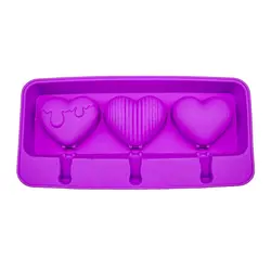 قالب سیلیکون پاپسیکل قلب 3 عددی ، ارسال رایگان، پرداخت در محل - فروشگاه ایران کوک