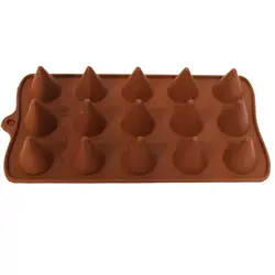 قالب شکلات سلیکونی طرح مخروطی | ایران کوک | قالب شکلات | قالب مخروطی |