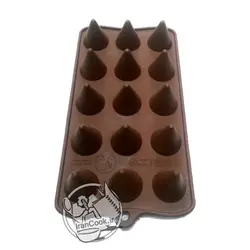 قالب شکلات سلیکونی طرح مخروطی | ایران کوک | قالب شکلات | قالب مخروطی |