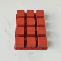 قالب سیلیکونی مکعب مربع 12 خانه، ارسال رایگان، پرداخت در محل - فروشگاه ایران کوک