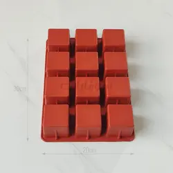 قالب سیلیکونی مکعب مربع 12 خانه، ارسال رایگان، پرداخت در محل - فروشگاه ایران کوک