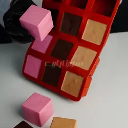 قالب سیلیکونی مکعب مربع 12 خانه، ارسال رایگان، پرداخت در محل - فروشگاه ایران کوک