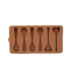 قالب شکلات طرح قاشق قلب دار، سریع ترین زمان ارسال، فروشگاه ایران کوک