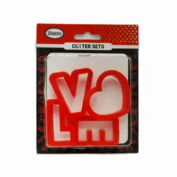 کاتر ولنتاین 4 عددی طرح LOVE، ارسال رایگان، پرداخت در محل - فروشگاه ایران کوک