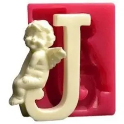 ملد حروف J فرشته دار، ارسال رایگان، پرداخت در محل - فروشگاه ایران کوک