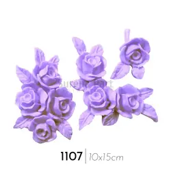 ملد گل رز و برگ 3 عددی کد 1107، ارسال رایگان، پرداخت در محل - فروشگاه ایران کوک